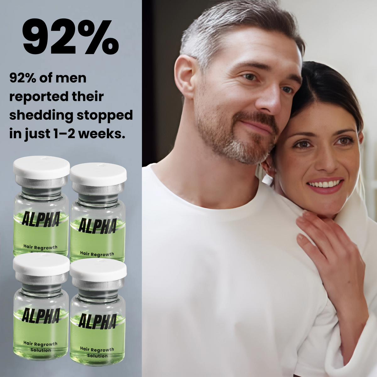 AlphaInfuse Hair Regrowth System customer satisfaction and product infographic